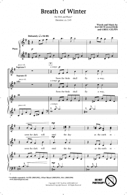 page one of Breath Of Winter (SSA Choir)