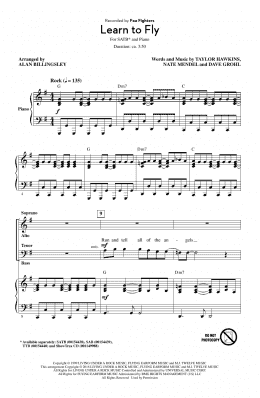 page one of Learn To Fly (SATB Choir)