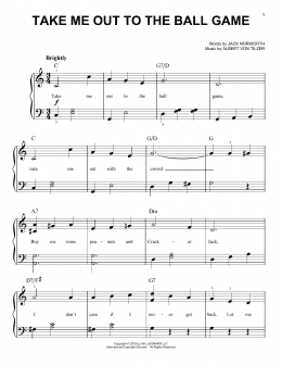 page one of Take Me Out To The Ball Game (Very Easy Piano)