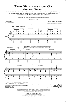 page one of The Wizard of Oz (Choral Medley) (SATB Choir)