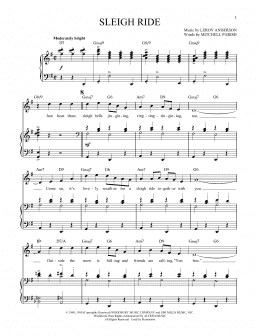 page one of Sleigh Ride (Piano & Vocal)