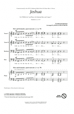page one of Joshua (Fit The Battle Of Jericho) (TTBB Choir)