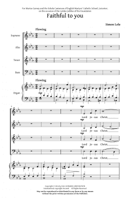 page one of Faithful To You (SATB Choir)