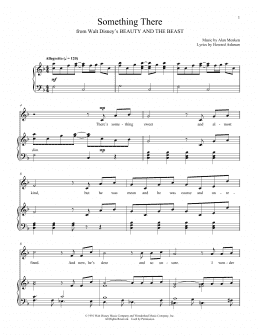 page one of Something There (from Beauty And The Beast) (Piano & Vocal)