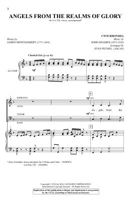 page one of Angels From The Realms Of Glory (SATB Choir)