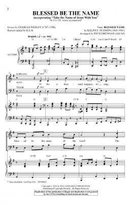 page one of Blessed Be The Name (SATB Choir)