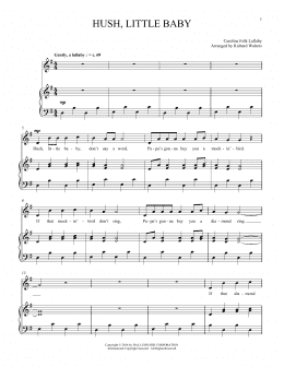 page one of Hush, Little Baby (Piano & Vocal)