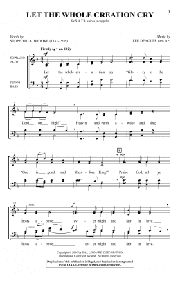 page one of Let The Whole Creation Cry (SATB Choir)