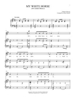 page one of Mi Caballo Blanco (My White Horse) (Piano & Vocal)