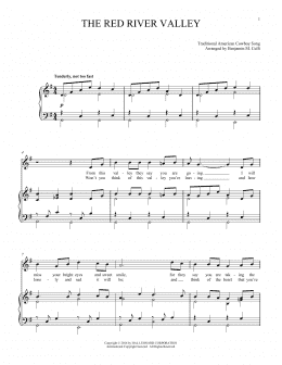 page one of The Red River Valley (Piano & Vocal)