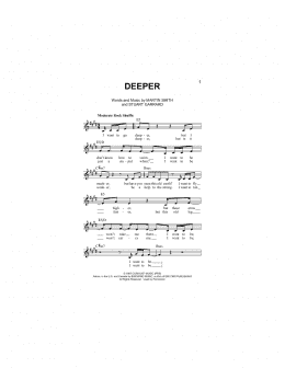 page one of Deeper (Lead Sheet / Fake Book)
