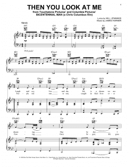 page one of Then You Look At Me (Piano, Vocal & Guitar Chords (Right-Hand Melody))