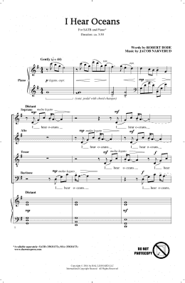 page one of I Hear Oceans (SATB Choir)
