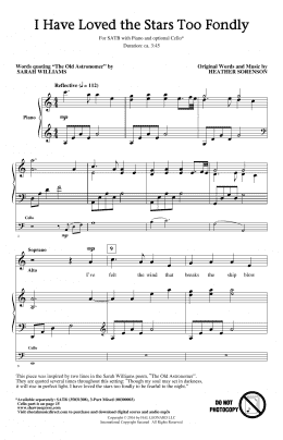 page one of I Have Loved The Stars Too Fondly (SATB Choir)