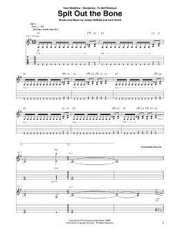 page one of Spit Out The Bone (Guitar Tab)