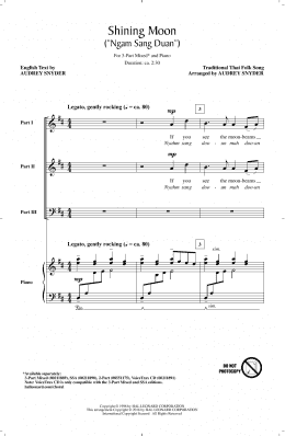 page one of Shining Moon (Ngam Sang Duan) (3-Part Mixed Choir)