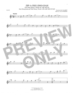 page one of Zip-A-Dee-Doo-Dah (from Song Of The South) (Flute Solo)