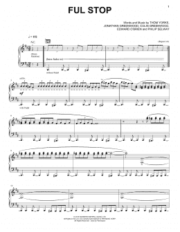 page one of Ful Stop (Piano, Vocal & Guitar Chords (Right-Hand Melody))