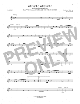 page one of Wringle Wrangle (A Pretty Woman's Love) (Clarinet Solo)