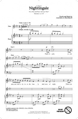 page one of Nightingale (2-Part Choir)
