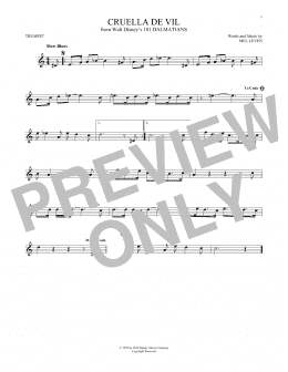 page one of Cruella De Vil (from 101 Dalmations) (Trumpet Solo)