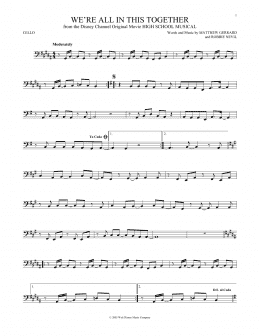 page one of We're All In This Together (from High School Musical) (Cello Solo)