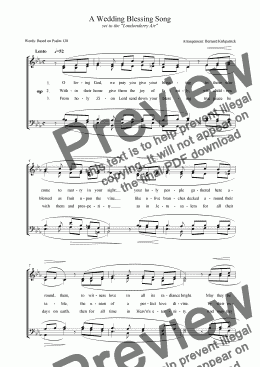 page one of An Irish Wedding Blessing Hymn -Sheet Music Download -Royalty FREE ("Danny Boy" Londonderry Air) High key