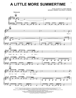 page one of A Little More Summertime (Piano, Vocal & Guitar Chords (Right-Hand Melody))