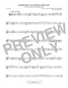 page one of Someone's Waiting For You (Alto Sax Solo)