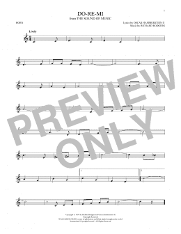 page one of Do-Re-Mi (from The Sound of Music) (French Horn Solo)