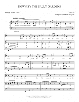 page one of Down By The Sally Gardens (Piano & Vocal)