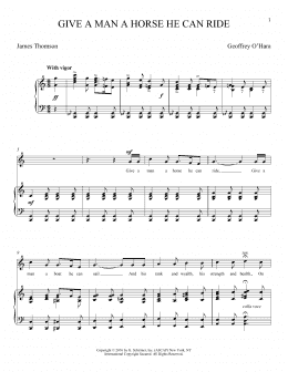 page one of Give A Man A Horse He Can Ride (O'Hara) (Piano & Vocal)