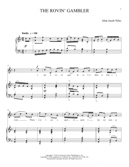 page one of The Rovin' Gambler (Piano & Vocal)