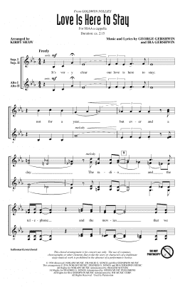 page one of Love Is Here To Stay (arr. Kirby Shaw) (SSAA Choir)