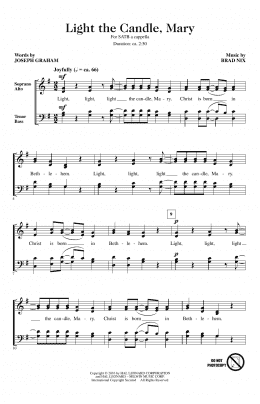 page one of Light The Candle, Mary (SATB Choir)