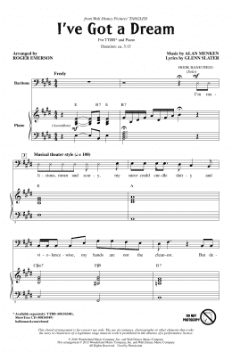 page one of I've Got A Dream (from Tangled) (arr. Roger Emerson) (TTBB Choir)