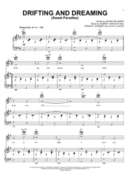 page one of Drifting And Dreaming (Sweet Paradise) (Piano, Vocal & Guitar Chords (Right-Hand Melody))