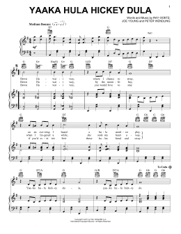 page one of Yaaka Hula Hickey Dula (Piano, Vocal & Guitar Chords (Right-Hand Melody))