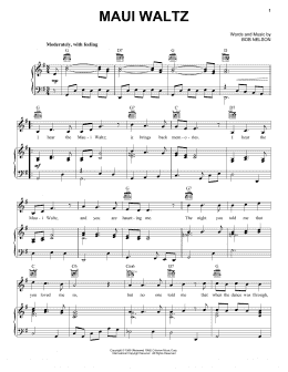 page one of Maui Waltz (Piano, Vocal & Guitar Chords (Right-Hand Melody))