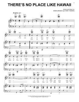 page one of There's No Place Like Hawaii (Piano, Vocal & Guitar Chords (Right-Hand Melody))