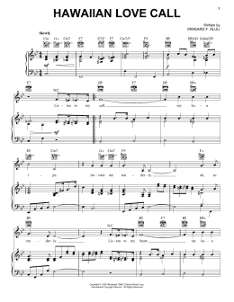 page one of Hawaiian Love Call (Piano, Vocal & Guitar Chords (Right-Hand Melody))