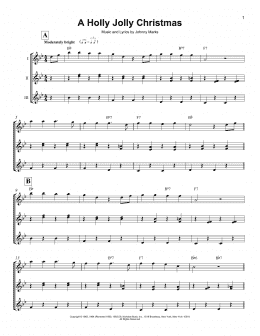 page one of A Holly Jolly Christmas (Ukulele Ensemble)