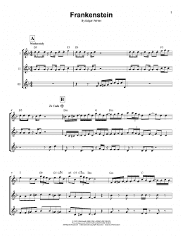 page one of Frankenstein (Ukulele Ensemble)