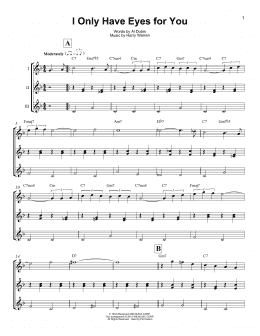 page one of I Only Have Eyes For You (Ukulele Ensemble)