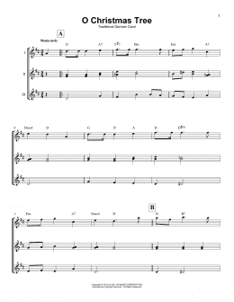 page one of O Christmas Tree (Ukulele Ensemble)
