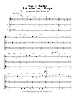 page one of (There's No Place Like) Home For The Holidays (Ukulele Ensemble)