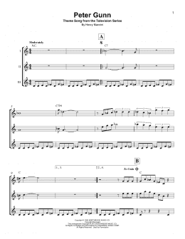 page one of Peter Gunn (Ukulele Ensemble)