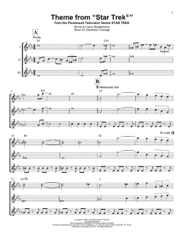 page one of Theme From Star Trek (Ukulele Ensemble)