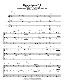 page one of Theme From E.T. (The Extra-Terrestrial) (Ukulele Ensemble)