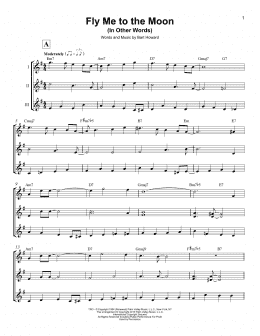 page one of Fly Me To The Moon (In Other Words) (Ukulele Ensemble)